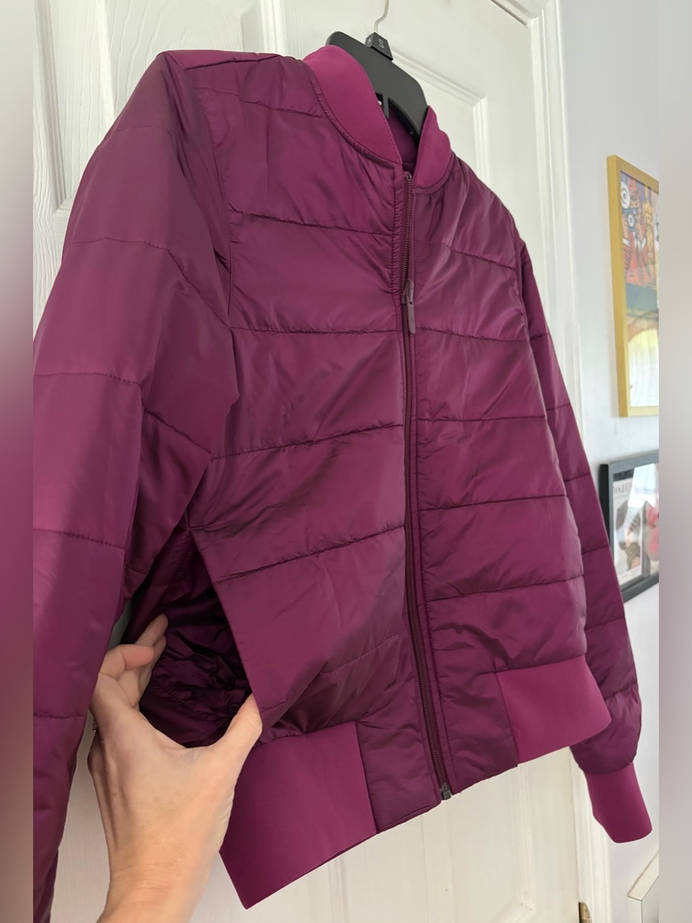 lululemon athletica Quilted Bomber Jacket - Magenta - Picture 2 of 4
